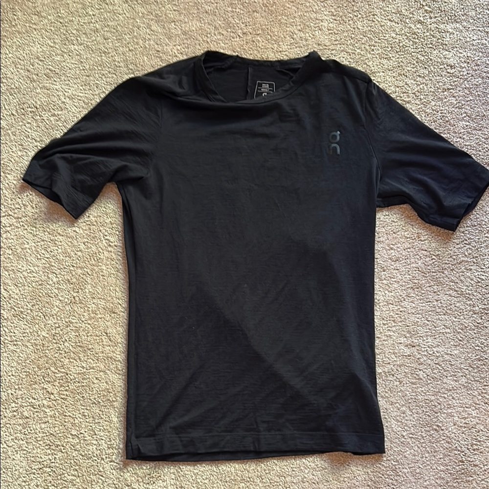 On Running Merino Performance Men's Short-Sleeve Crew Tee — Black